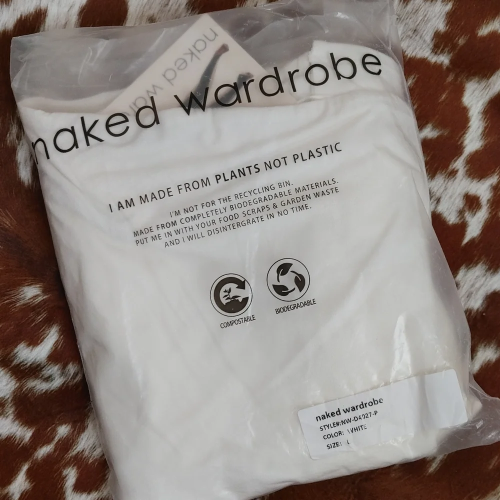 NAKED WARDROBE: THE NW TUBE DRESS, WHITE L - Picture 15 of 16
